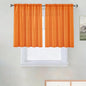 SpaceDresser Basic Rod Pocket Sheer Voile Window Curtain Panels Orange 1 Pair 2 Panels 52 Width 36 Inch Long for Kitchen Bedroom Children Living Room Yard（Orange, 52W x 36L）