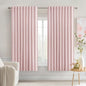 MIULEE Baby Pink Back Tab Blackout Curtains 63 Inch Length 2 Panels Set for Living Room Bedroom Privacy, Rod Pocket/Pinch Pleat Thermal Insulated Room Darkening Pleated Light Blocking Drapes