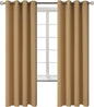 BGment Blackout Curtains for Bedroom - Grommet Thermal Insulated Room Darkening Curtains for Living Room, Set of 2 Panels (52 x 72 Inch, Khaki)