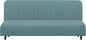 U-NICE HOME Stretch Futon Cover Armless Bed Slipcover - Soft Jacquard Fabric Washable for Pet Friendly, Light Blue