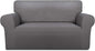 PureFit Super Stretch Sofa Slipcover – Spandex Non Slip Soft Couch Sofa Cover, Washable Furniture Protector with Non Skid Foam and Elastic Bottom for Kids, Pets （Loveseat, Light Gray）