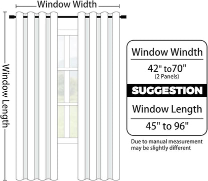 Yakamok Room Darkening Gradient Color Ombre Curtains 84 Inch Length, Thermal Insulated Grommet Window Drapes for Living Room/Bedroom (Pink and Greyish White, 2 Panels, 52x84 Inch)