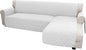Easy-Going Sofa Slipcover L Shape Sofa Cover Sectional Couch Cover Furniture Protector Mat for Pets Dog Cat (Small, White/White)