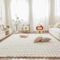 Creamy White Rabbit Plush Rug 8'x10', Fluffy Faux Fur Shaggy Area Rug for Nursery, Kids Room Decor, Soft Fuzzy Carpet for Living Room, Bedroom, Teen Girls Room