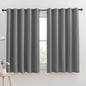 NICETOWN Silver Grey Blackout Curtain Panels for Bedroom, Thermal Insulated Grommet Top Blackout Draperies and Drapes for Basement (2 Panels, W70 x L63-inch, Silver Grey)
