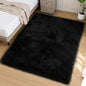 Goolela Black Faux Sheepskin Fur Rug 5x8 for Bedroom and Living Room - Fuzzy Large Fluffy Shag Area Rug Home Decor, Rectangle