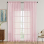 OVZME Blush Pink Bedroom Curtains 2 Panel Sets 90 Inch Length, 59 Inch Extra Wide Light Filtering Light Weight Soft Window Treatment Panels for Study Room Living Room Guest Room, 59Wx90L Inches