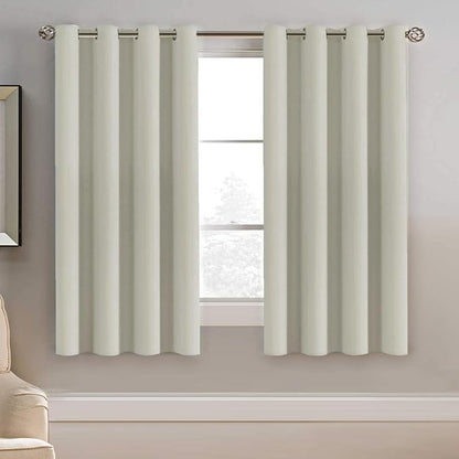 H.VERSAILTEX Blackout Curtain for Living Room Thermal Insulated Window Treatment Curtain Extra Long 63 inch Length Energy Saving Solid Grommet Top Blackout Drape, One Panel, Pale Oak, 52" W x 63" L