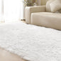 ORINOVA White Rugs for Living Room 6x9 Area Rugs for Bedroom Large Washable Faux Sheepskin Fluffy Fur Rug Nursery Rugs Room Décor