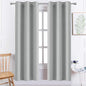 Yakamok Light Grey Blackout Curtains, Thermal Insulated Room Darkening Grommet Drapes for Bedroom(38Wx72L, One Pair)