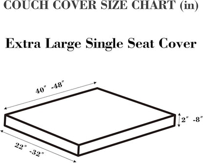 Sofa Covers Couch Covers for Sofa Pet Friendly Couch Cushion Covers Universal Sofa Covers Washable Stretch Slipcovers for Sectional Sofa (Texture Ivory White,Extra Large Single Seat Cover)