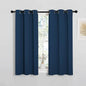 NICETOWN Bedroom Curtain Panels Blackout Draperies, Thermal Insulated Solid Grommet Blackout Curtains/Drapes (Moroccan Blue, 1 Pair, 34 by 45-inch)