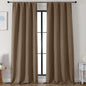 Simplebrand Brown Blackout Curtains for Bedroom 96 Inches Long 2 Panels, Solid Thermal Insulated, Energy Saving Living Room Window Treatment Curtains Blackout Drapes, W50 x L96 Inch, Brown