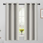 Yakamok Blackout Curtains Room Darkening Thermal Insulated Grommet top Window Curtains for Living Room, 42 x 63 Inch, Light Beige, Set of 2