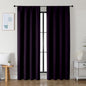 Simplebrand Ava BlackBerry Blackout Curtains for Bedroom 84 Inch Length 2 Panels Set, Solid Thermal Insulated Privacy Nursery Window Treatment Curtains Blackout Drapes, W40 x L84 Inch, BlackBerry