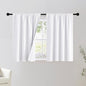 NICETOWN Bedroom 100% Blackout Curtains, 2 Panels, 42 by 36, Snow White, Window Treatment Rod Pocket Curtains/Drapes for Bedroom