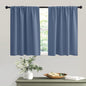 RYB HOME Short Stone Blue Blackout Curtains for Small Bedroom Window, Insulating UV Blocking Drapes for Kitchen Cafe Basement Garage, Privacy Tiers for Bathroom Window, Width 42 by Length 36, Set of 2