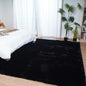 Ghouse Black 8x10 Area Rug Fluffy Faux Rabbit Fur Rug Black Plush Shag Rug for Living Room Bedroom, Playing Room, Nursery Room