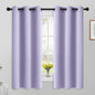 Yakamok 63 Inch Length Blackout Curtains for Bedroom, Thermal Insulated Room Darkening Grommet Top Window Drapes for Living Room,Lilac,42W x 63L,2 Panels