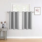 ChrisDowa Small Window Curtains for Kitchen and Bedroom - Grommet Short Thermal Insulated Room Darkening Curtains (2 Panels, Light Grey, 36 x 24 Inch)