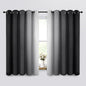 Yakamok Room Darkening Ombre Curtains 63 Inch Length, Black and Greyish White Thermal Insulated Gradient Color Curtains,Light Blocking Grommet Window Drapes for Bedroom,62 Inch Width,2 Panels