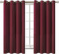 BGment Blackout Curtains - Grommet Thermal Insulated Room Darkening Bedroom and Living Room Curtains, Set of 2 Curtain Panels (52 x 63 Inch, Burgundy)