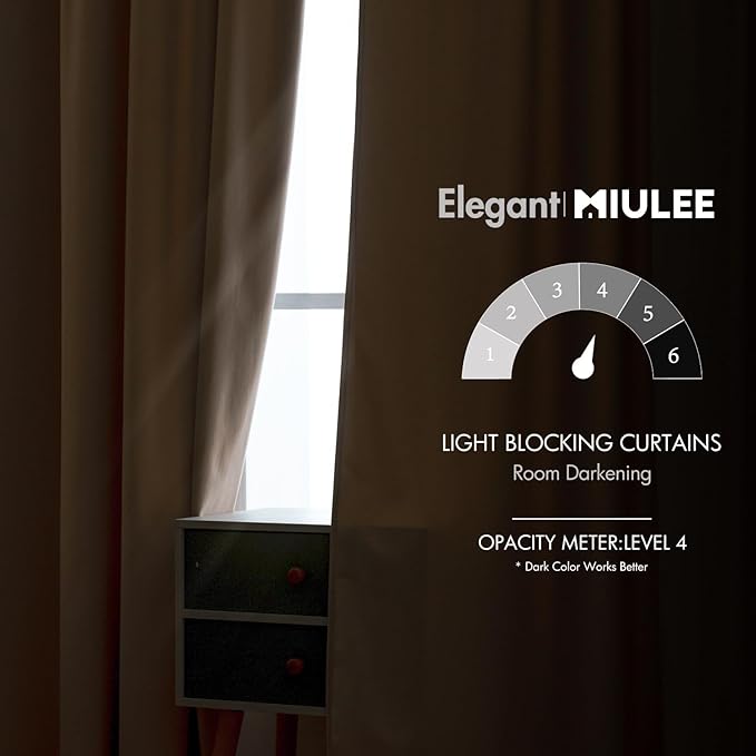 MIULEE Velvet Curtains 63 inch Length 2 Panels - Luxury Blackout Curtains for Bedroom Living Room Thermal Insulated Super Soft Window Drapes Rod Pocket & Back Tab, Camel Beige, W52 x L63 inches