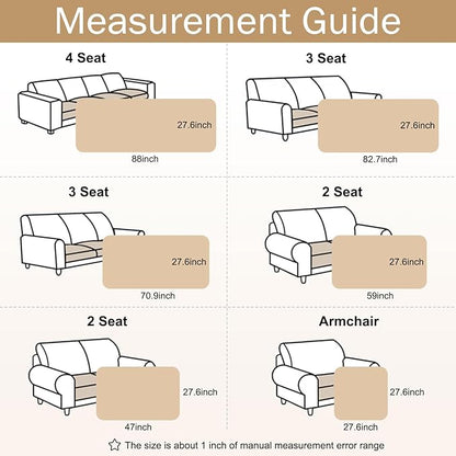 hyha Couch Covers for Dogs Washable, Non Slip Plush Dog Sofa Protectors, Fuzzy Pet Couch Covers for 3 Cushion Sofa Pet Friendly (Dark Grey, 27.6" x 59")