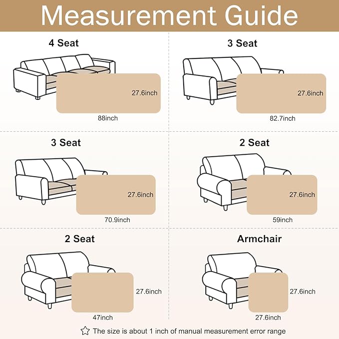 hyha Couch Covers for Dogs Washable, Non Slip Plush Dog Sofa Protectors, Fuzzy Pet Couch Covers for 3 Cushion Sofa Pet Friendly (Khaki, 27.6" x 82.7")