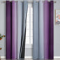 Purple and Grey Blackout Curtains 84 Inches Long,Ombre and Wavy Line Pattern 100% Blackout Curtains for Bedroom,Full Light Blocking Grommet Thermal Insulated Drapes for Kids Room, 52x84 Inch, 2 Panels