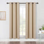 NICETOWN Thermal Room Darkening Draperies Curtains, Thermal Insulated Grommet Room Darkening Drape Panels for Bedroom (Biscotti Beige, 2 Panels, W42 x L72 -Inch)