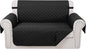 Reversible Loveseat Sofa Covers Couch Cover Furniture Protector(Loveseat Small,Black/Black)