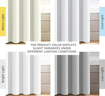 H.VERSAILTEX Pure White Curtain for Living Room Thermal Insulated Window Treatment Curtain Extra Long 108 inch Length Energy Saving Solid Grommet Top Room Darkening Drape, One Panel, 52" W x 108" L