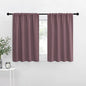 NICETOWN Kitchen Curtains, Dry Rose, 34" x 40", Set of 2, Short Blackout Curtains & Drapes, Thermal Insulated Rod Pocket Window Treatment Draperies for Nursery