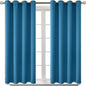 BGment Blackout Curtains - Grommet Thermal Insulated Room Darkening Bedroom and Living Room Curtains, Set of 2 Panels (52 x 45 Inch, Steel Blue)