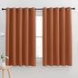 NICETOWN Thermal Insulated Burnt Orange Blackout Curtains for Bedroom, Window Treatment Solid Grommet Room Darkening Drape Panels for Bedroom (Set of 2, 70 by 63 inches Long)