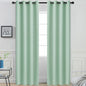 Yakamok Light Sage Green Blackout Curtains with Grommet Green Room Darkening Thermal Insulated Curtain Set of 2 Drapes for Bedroom Living Room, 52W x 96L, Light Sage,2 Panels