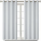 BGment Room Darkening Curtains 54 Inches Long - Grommet Thermal Insulated Drapes Window Treatment Curtains for Bedroom, 2 Panels, 52 x 54 Inch, Greyish White