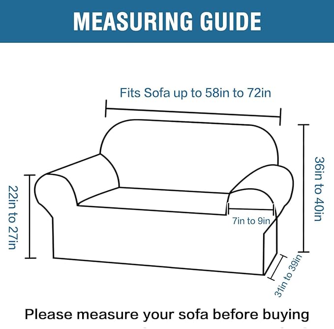 H.VERSAILTEX Stretch Velvet Loveseat Covers for 2 Cushion Couch Covers for Living Room Sofa Covers Slipcovers with Non Slip Straps Bottom, Ultra Thick Comfy Velour (Width 58"-72", French Oak)
