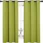 NICETOWN Thermal Insulated Solid Grommet Top Blackout Holiday Decorative Curtains/Drapes for Kid's Room (1 Pair, 42 x 63 inches in Fresh Green)