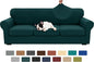 XINEAGE 2026 New 4 Pieces Extra Large Couch Covers for 3 Cushion Sofa Super Stretch Sofa Cover for 3 Large Seat Cushion Universal Slip Cover for Living Room (Blackish Green), 91"-110"(3 Cushions)