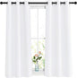 NICETOWN White Room Darkening Curtain Panels - Thermal Insulated Grommet 50% Room Darkening Window Drapes and Curtains for Bedroom/Basement (Set of 2, W37 x L54)