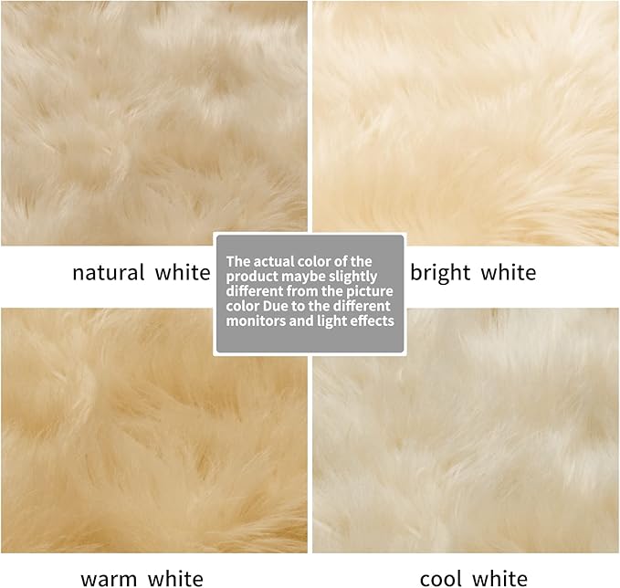 Faux Fur Rug Sofa Chairs Cover, Beige Small Rug for Bedroom, 2X3 Shaggy Furry Rugs for Kids Room, Shag Fluffy Rugs for Nursery Room, Soft Fuzzy Plush Carpet