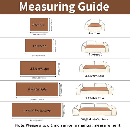 Couch Covers for Dogs Washable, Non Slip Couch Covers for Loveseat Sofa Pet Friendly, Soft Fuzzy Sofa Covers for Pet, Dog Couch Cover Furniture Protector(1PC,Dark Brown,27.6"x94.5")