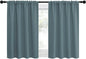 NICETOWN 2 Panels Blackout Curtains, Rod Pocket Thermal Insulated Drapes for Kitchen, Heavy Duty Small Window Treatment for Dorm Room, Studio Apartment, Basement (Stormy Blue, W42 x L30)