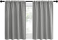 NICETOWN 2 Panels Blackout Curtains, Rod Pocket Thermal Insulated Drapes for Kitchen, Heavy Duty Small Window Treatment for Dorm Room, Studio Apartment, Basement (Silver Grey, W42 x L30)