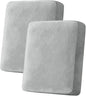 Couch Cover Stretch Velvet Sofa Cushion Cover 2-Piece - Elastic Washable Slipcover for Seat or Backrest, Couch Seat Covers for Sofas (Light Grey)