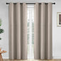 Yakamok Room Darkening Grommet Window Drapes Thermal Insulated Light Blocking Natural Blackout Curtains for Bedroom (42Wx84L,Natural,2 Panels)