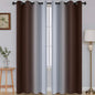 SimpleHome Ombre Room Darkening Curtains for Living Room, Light Blocking Gradient Brown to Greyish White Thermal Insulated Grommet Window Curtains/Drapes for Bedroom, 2 Panels, 52x84 inches Length