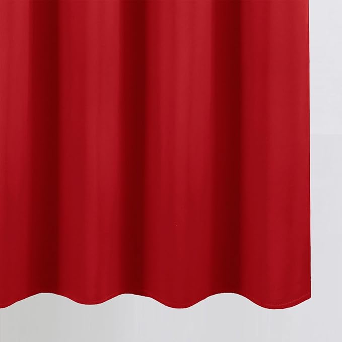 LEMOMO Blackout Curtains 66 x 72 Inch Long Bright Red Curtains Set of 2 Panels Room Darkening Curtains for Bedroom and Living Room